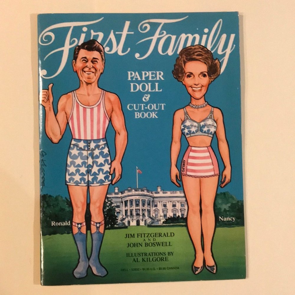 Ronald Reagan First Family Paper Doll Book UNUSED